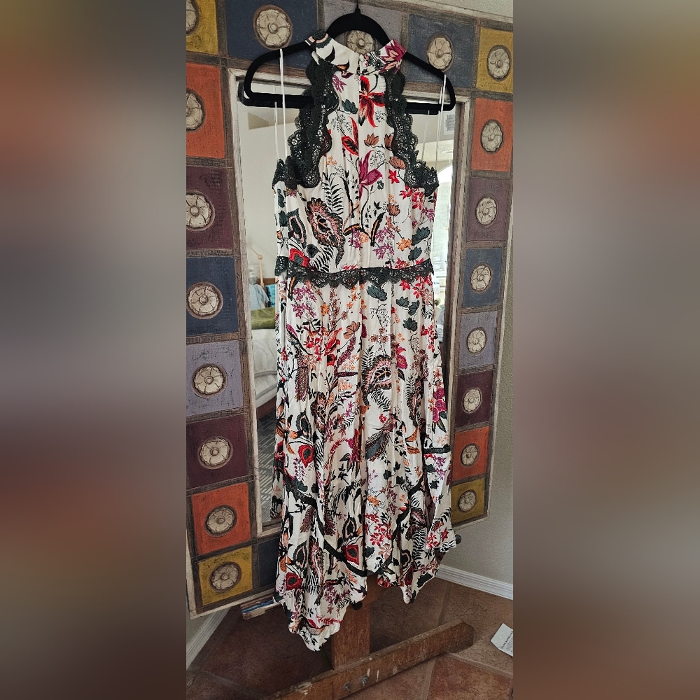 Anthropologie Floral Midi Dress - Multicolor